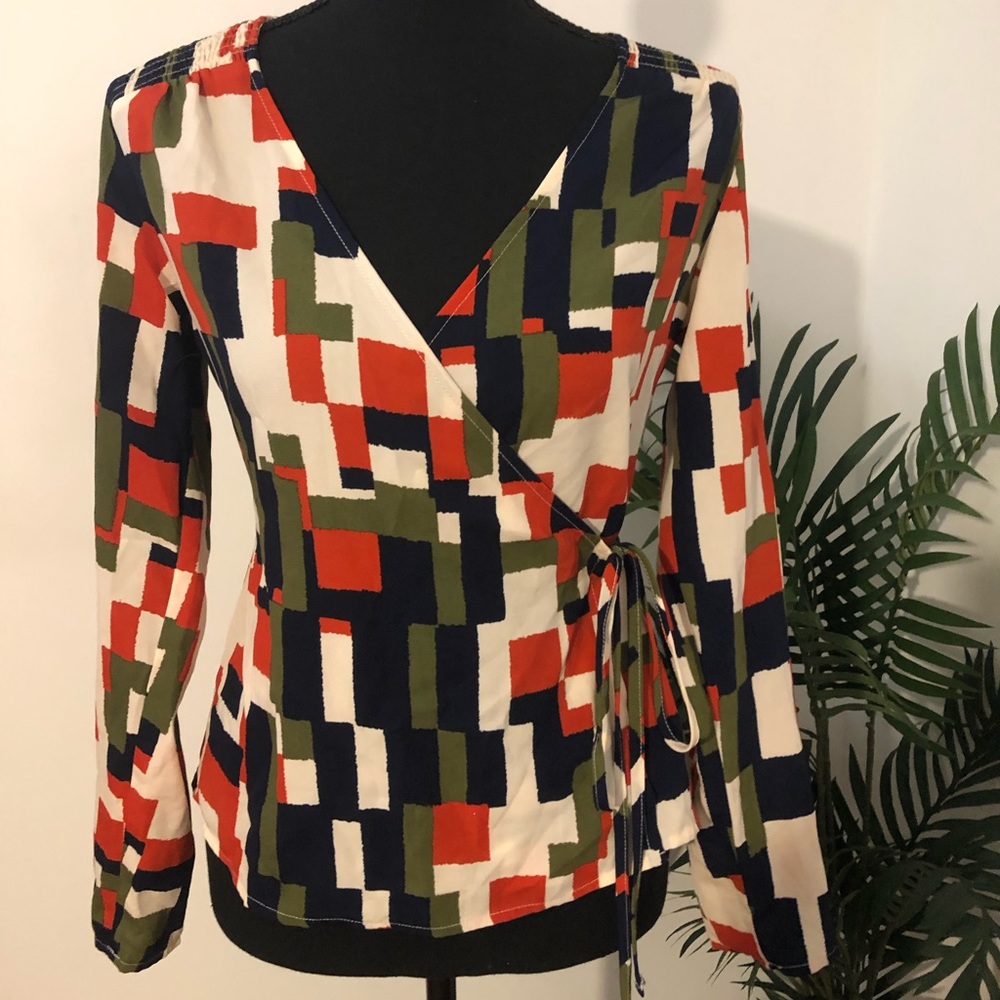 Color block blouse